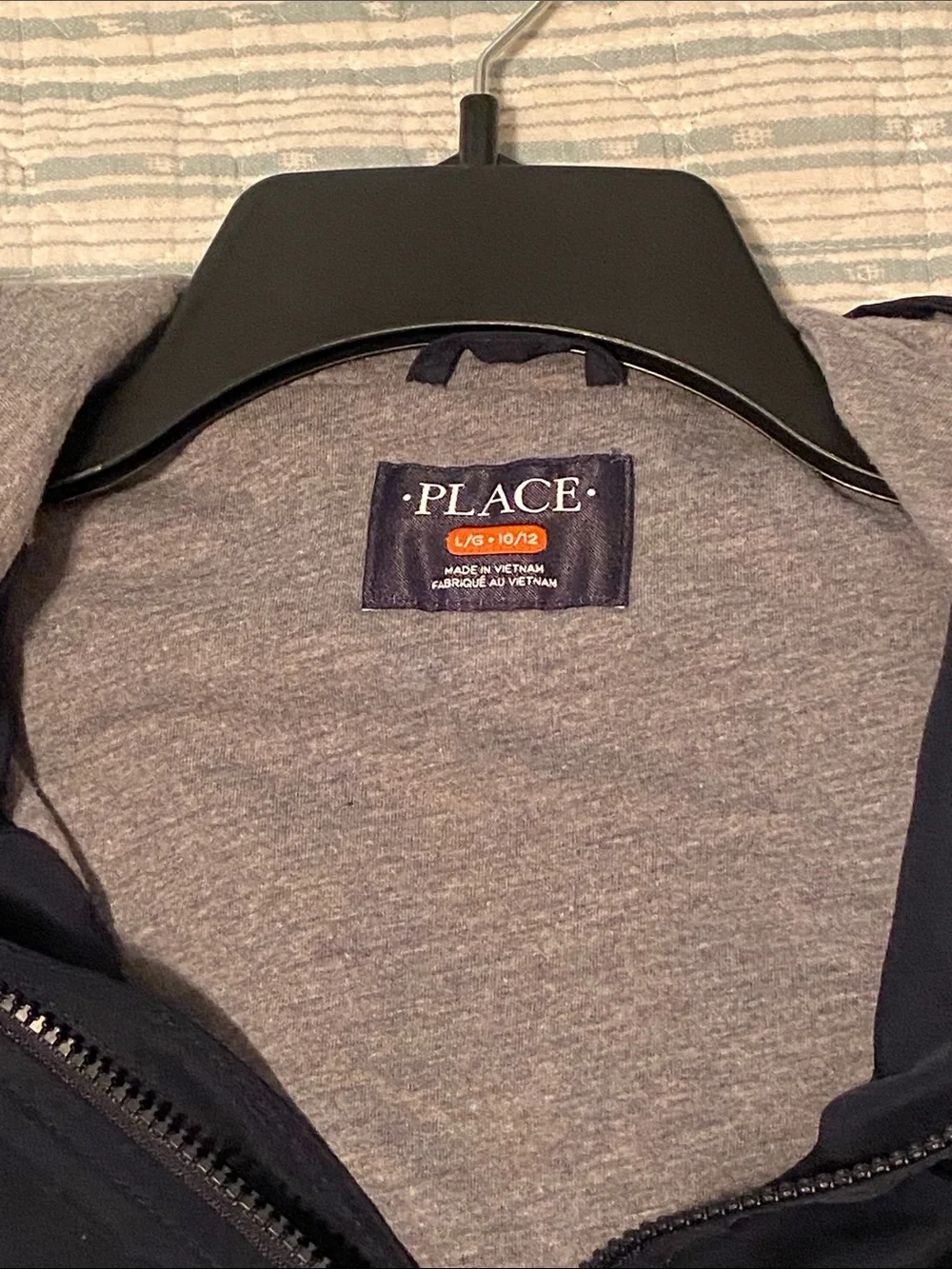 The Children's Place Navy Zip-Up Hoodie Jacket